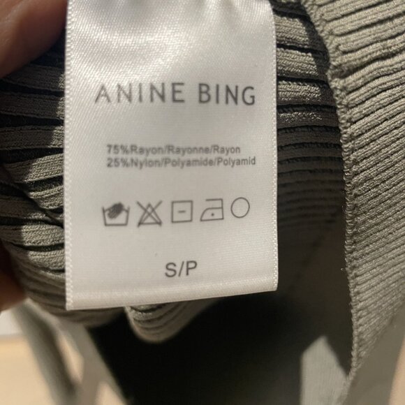 Anine Bing Layla Green Khaki and Olive Cardigan - Picture 3 of 4